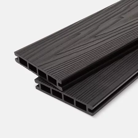 Доска террасная МПК пустотелая с пазом брашир с тиснением антрацит 150х18х3000мм Мастодек купить в екатеринбурге