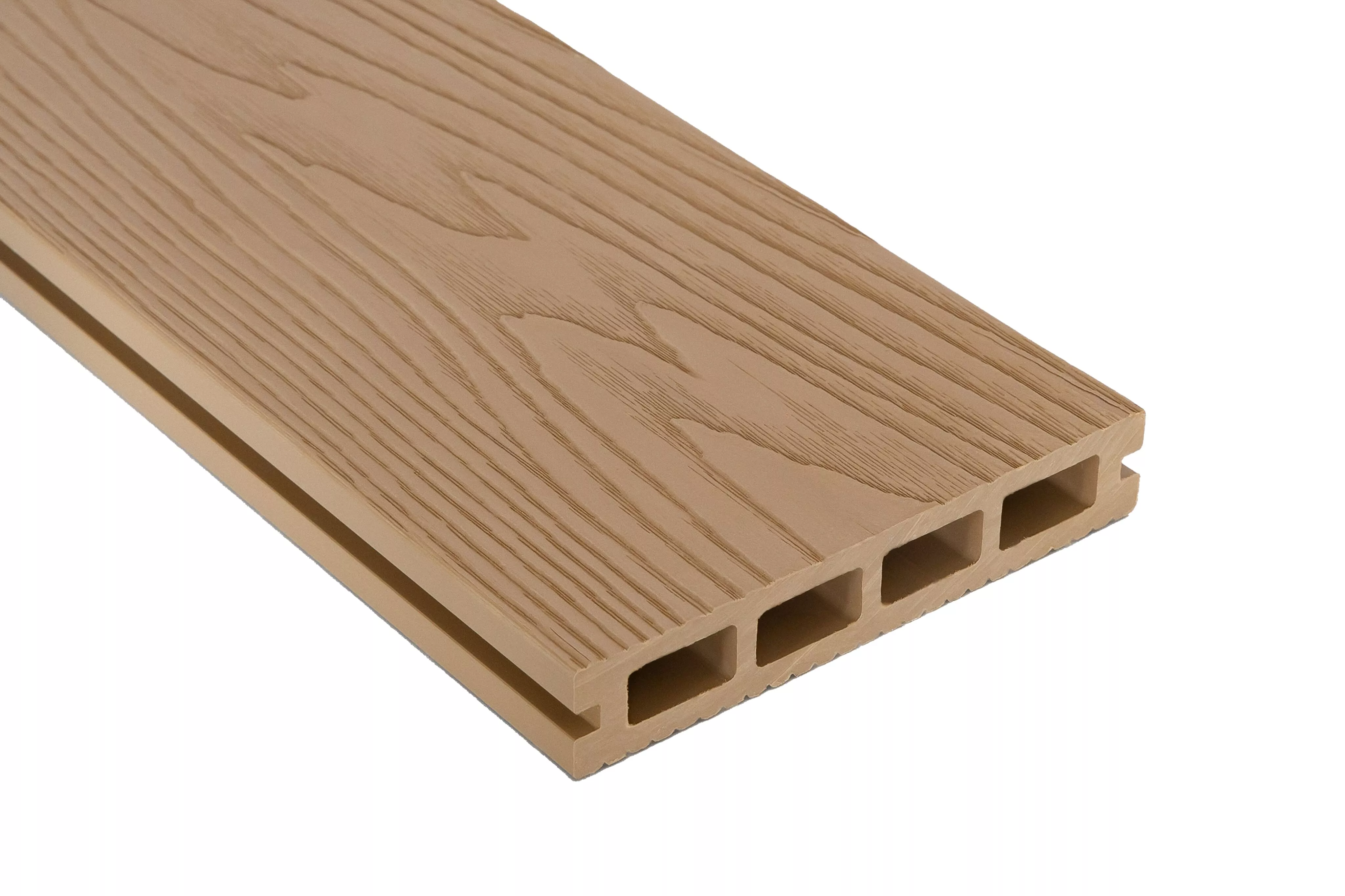 Доска террасная МПК пустотелая с пазом брашир с тиснением бежевый 140х25х3000мм Мастодек купить в екатеринбурге