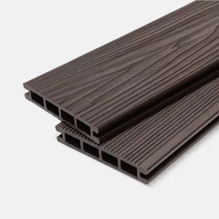 Доска террасная МПК пустотелая с пазом брашир с тиснением шоколад 150х18х3000мм Мастодек купить в екатеринбурге