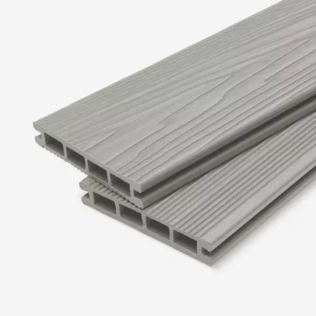 Доска террасная МПК пустотелая с пазом брашир с тиснением светло-серый 150х18х3000мм Мастодек купить в екатеринбурге