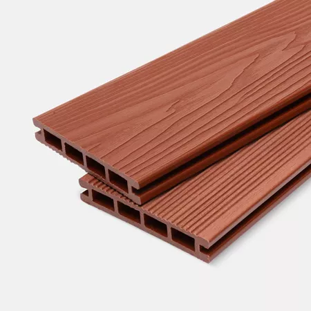 Доска террасная МПК пустотелая с пазом брашир с тиснением терракот 150х18х3000мм Мастодек купить в екатеринбурге