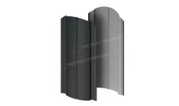 Штакетник металлический МЕТАЛЛ ПРОФИЛЬ Э-118-О (VikingMP E-20-7016-0.5). Артикул: 46662