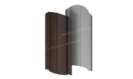 Штакетник металлический МЕТАЛЛ ПРОФИЛЬ Э-118-О (VALORI-20-DarkBrown-0.5). Артикул: 46652