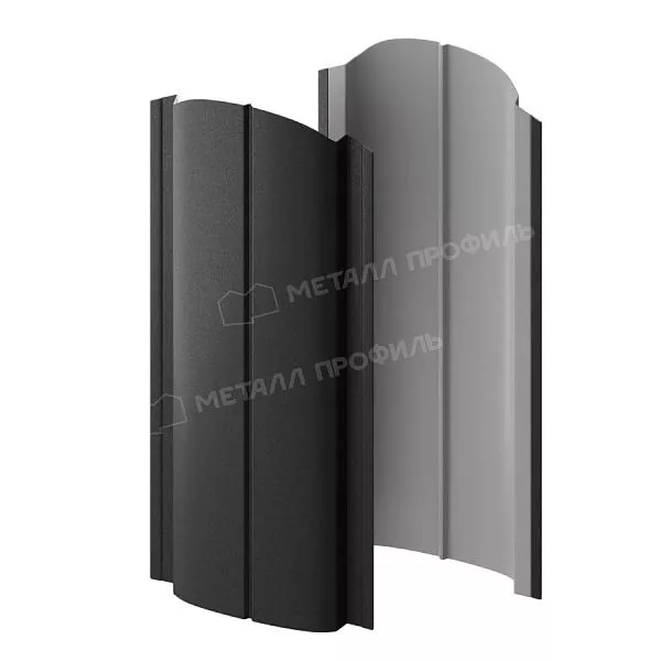 Штакетник металлический МЕТАЛЛ ПРОФИЛЬ ELLIPSE-O 19х126 (VALORI-20-DarkGrey-0.5) купить в екатеринбурге