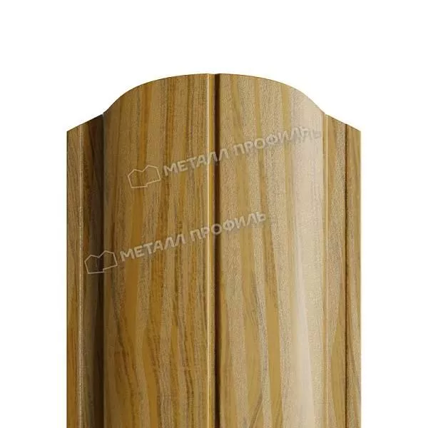 Штакетник металлический МЕТАЛЛ ПРОФИЛЬ ELLIPSE-O 19х126 (ECOSTEEL_ТД-01-ЗолотойДуб-0.5) купить в екатеринбурге