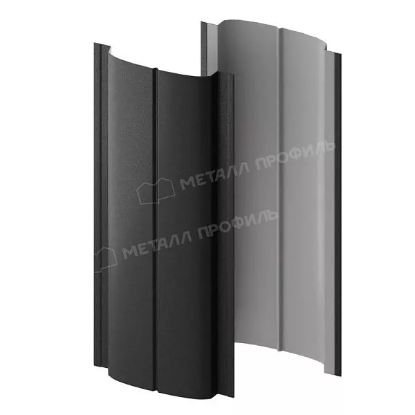 Штакетник металлический МЕТАЛЛ ПРОФИЛЬ ELLIPSE-T 19х126 (VALORI-20-DarkGrey-0.5) купить в екатеринбурге