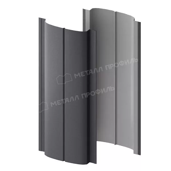 Штакетник металлический МЕТАЛЛ ПРОФИЛЬ ELLIPSE-T 19х126 (VALORI-20-Grey-0.5) купить в екатеринбурге