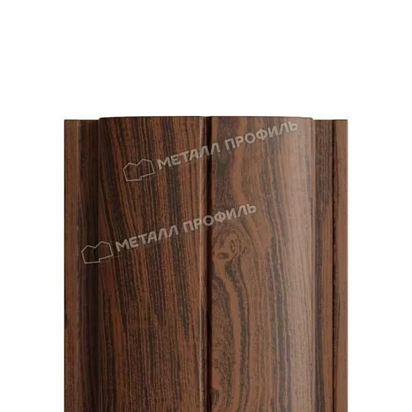 Штакетник металлический МЕТАЛЛ ПРОФИЛЬ ELLIPSE-T 19х126 (ECOSTEEL_MA-01-МореныйДуб-0.5) купить в екатеринбурге