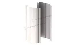 Штакетник металлический МЕТАЛЛ ПРОФИЛЬ ELLIPSE-T 19х126 (PURMAN-20-9010-0.5). Артикул: 39753