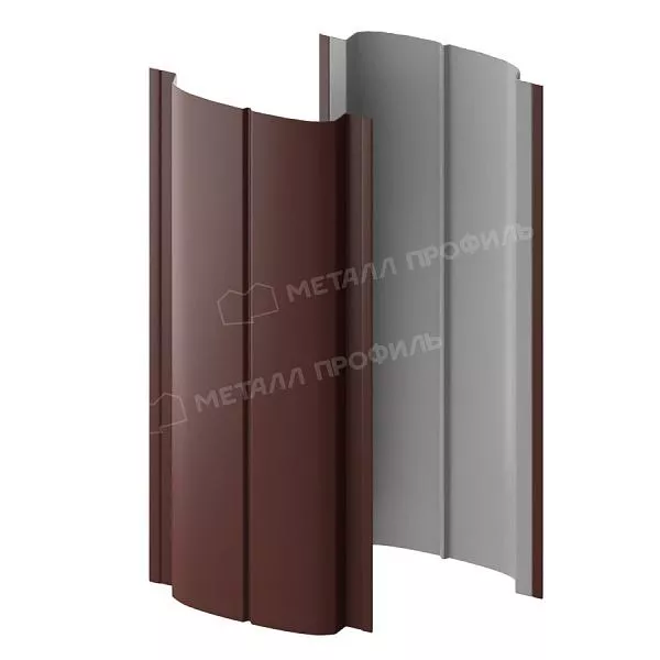 Штакетник металлический МЕТАЛЛ ПРОФИЛЬ ELLIPSE-T 19х126 NormanMP (ПЭ-01-RR32-0.5) купить в екатеринбурге