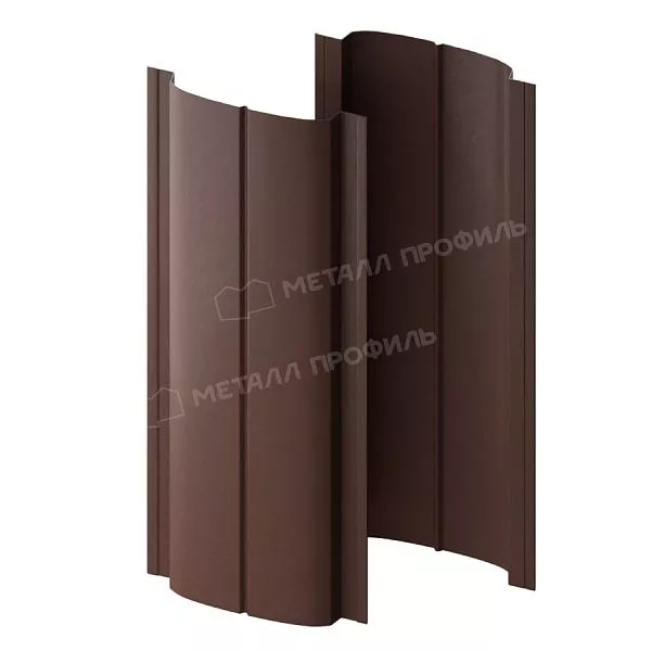 Штакетник металлический МЕТАЛЛ ПРОФИЛЬ ELLIPSE-T 19х126 (VikingMP Д-01-8017\8017-0.45) купить в екатеринбурге