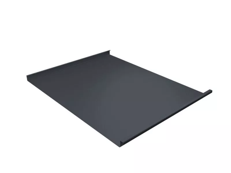Фальц двойной стоячий Grand Line 0,5 Satin Matt TX с пленкой на замках RAL 7024 мокрый асфальт купить в екатеринбурге