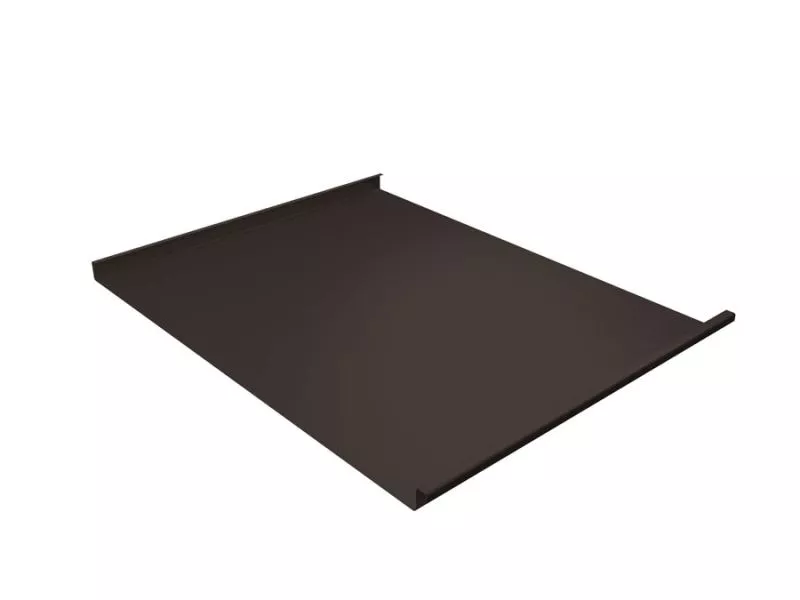 Фальц двойной стоячий Grand Line 0,5 Satin Matt TX с пленкой на замках RR 32 темно-коричневый купить в екатеринбурге