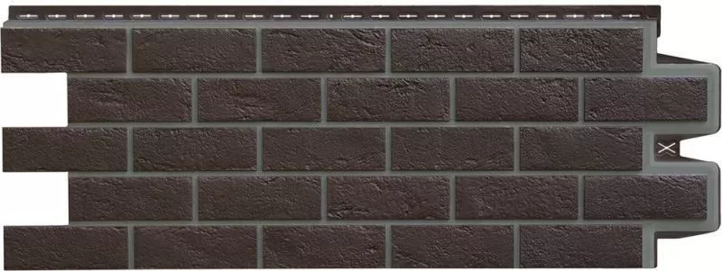 Фасадные панели GRAND LINE Коллекция Состаренный Кирпич Design Шоколадный со швом RAL 7006 купить в екатеринбурге