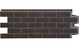 Фасадные панели GRAND LINE Коллекция Состаренный Кирпич Design Шоколадный со швом RAL 7006. Артикул: FP_GLN012_2