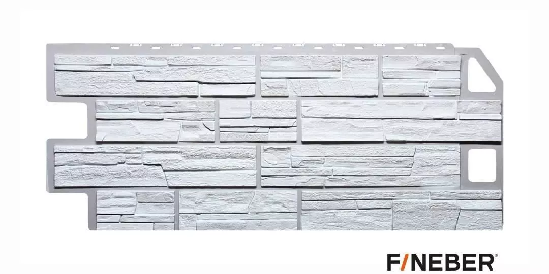 Фасайдинг FineBer ДАЧНЫЙ СЛАНЕЦ Белый купить в екатеринбурге