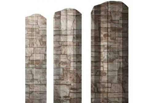 Штакетник Grand Line М-образный В фигурный 0,45 Print Elite Fine Stone Камень купить в екатеринбурге