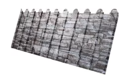 Профнастил C8 A для забора фигурный Grand Line Print Elite 0,45 мм Fine Stone Камень. Цена: 1048 руб. Артикул: GL_fence_051