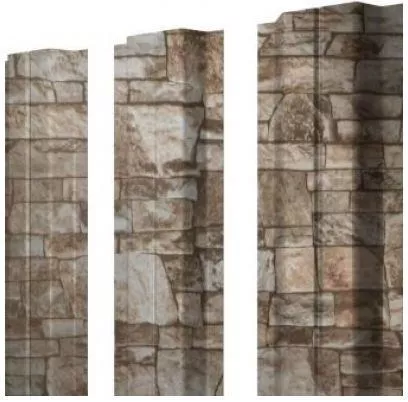 Штакетник Grand Line П -образный А 0,45 Print Elite Fine Stone Камень купить в екатеринбурге