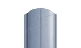 Штакетник Металл Профиль ELLIPSE-O (Закругленный) PURMAN 0,5 мм Galmei cиреневый металлик. Артикул: MP_Sht_230