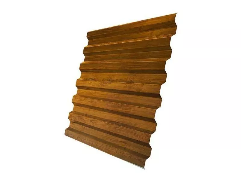 Профнастил Grand Line С21 R Print Premium РФ 0,45 мм Golden Wood Золотой Дуб купить в екатеринбурге