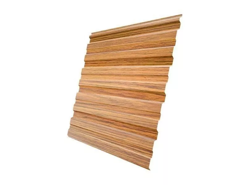 Профнастил Grand Line С10 R Print Premium РФ 0,45 мм Golden Wood Золотой Дуб купить в екатеринбурге
