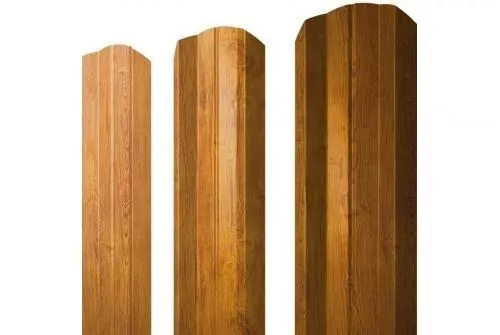 Штакетник Grand Line М-образный А фигурный 0,45 Print-double Elite Golden Wood Золотой Дуб купить в екатеринбурге