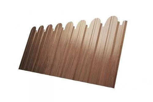 Профнастил C10 B для забора фигурный Grand Line Print Elite 0,45 мм с пленкой Honey Wood Медовое дерево купить в екатеринбурге