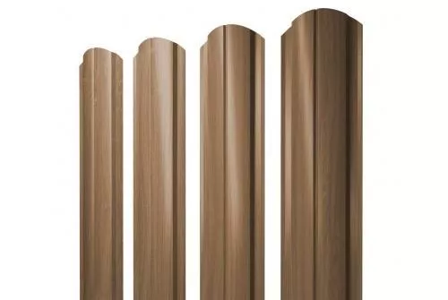 Штакетник Grand Line Slim Полукруглый фигурный 0,45 Print Elite Honey Wood Медовое дерево купить в екатеринбурге