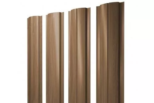 Штакетник Grand Line Slim Полукруглый 0,45 Print Elite Honey Wood Медовое дерево купить в екатеринбурге