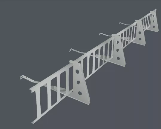 Снегозадержатель решетчатый на натуральную черепицу 9006 (для проф. до 50мм) комплект купить в екатеринбурге