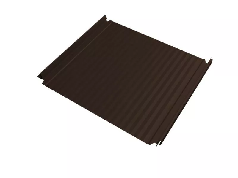 Кликфальц Double Pro Gofr Grand Line 0,5 Atlas X с пленкой на замках RAL 8017 шоколад купить в екатеринбурге