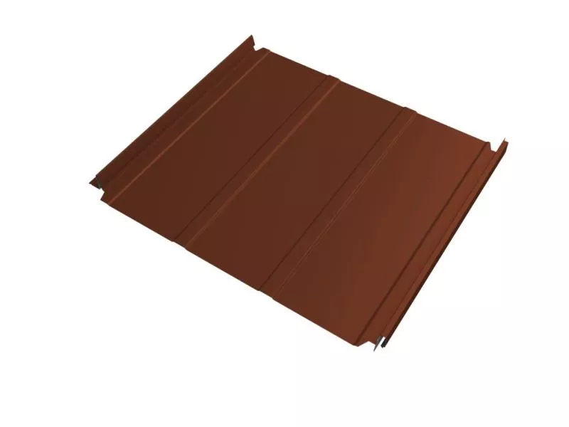 Кликфальц Double Pro Line Grand Line 0,5 Satin Matt TX с пленкой на замках RAL 8004 терракота купить в екатеринбурге
