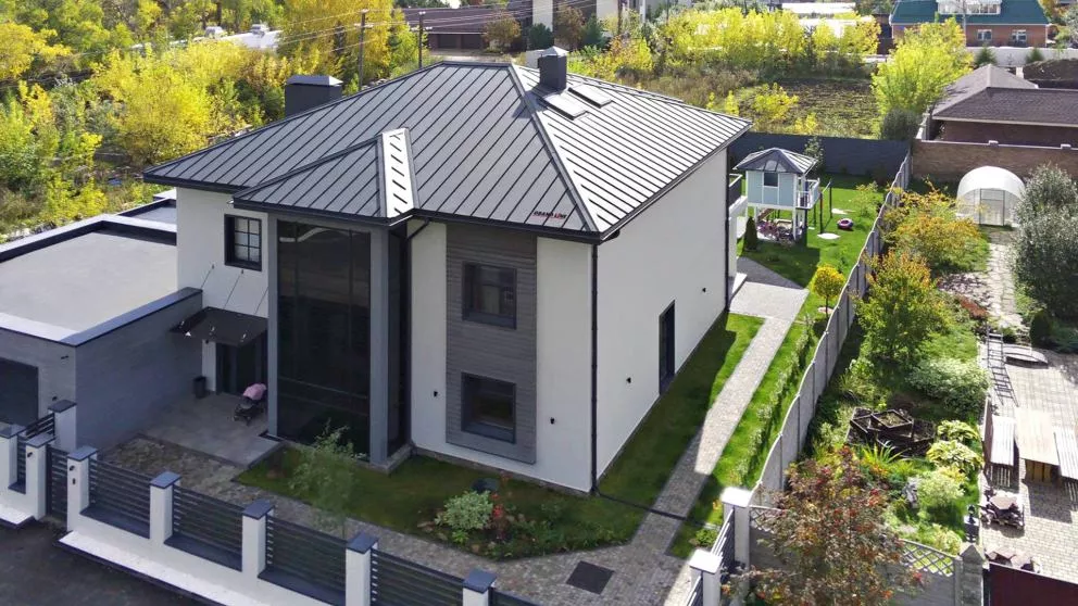 Кликфальц Grand Line 0,45 Drap ST с пленкой на замках RAL 7024 мокрый асфальт купить в екатеринбурге