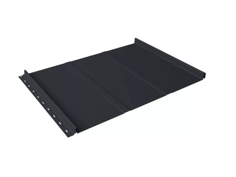 Кликфальц Line Grand Line 0,5 GreenCoat Pural BT, matt с пленкой на замках RR 23 темно-серый (RAL 7024 мокрый асфальт) купить в екатеринбурге
