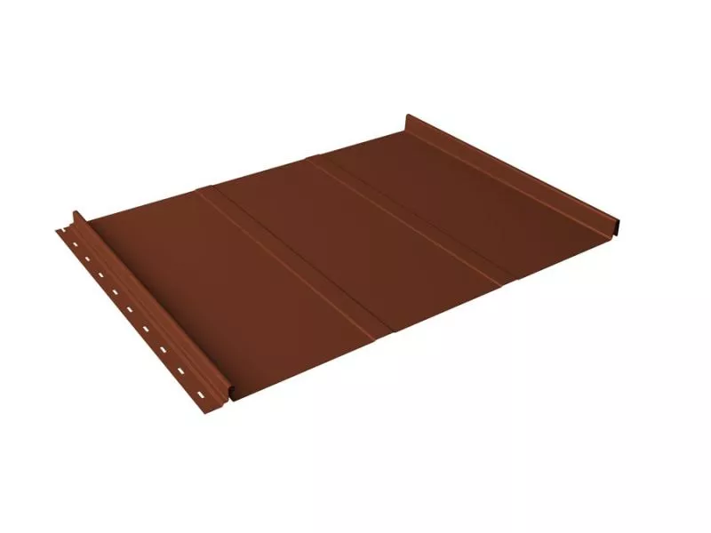 Кликфальц Line Grand Line 0,5 Satin с пленкой на замках RAL 8004 терракота купить в екатеринбурге