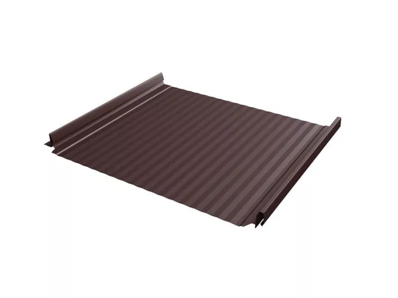 Кликфальц Pro Gofr Grand Line 0,5 GreenCoat Pural BT с пленкой на замках RR 887 шоколадно-коричневый (RAL 8017 шоколад) купить в екатеринбурге