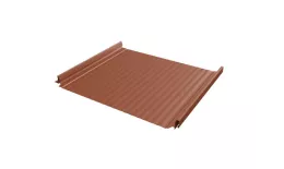 Кликфальц Pro Gofr Grand Line 0,5 Satin Matt TX с пленкой на замках RAL 8004 терракота. Цена: 1564 руб. Артикул: 37884
