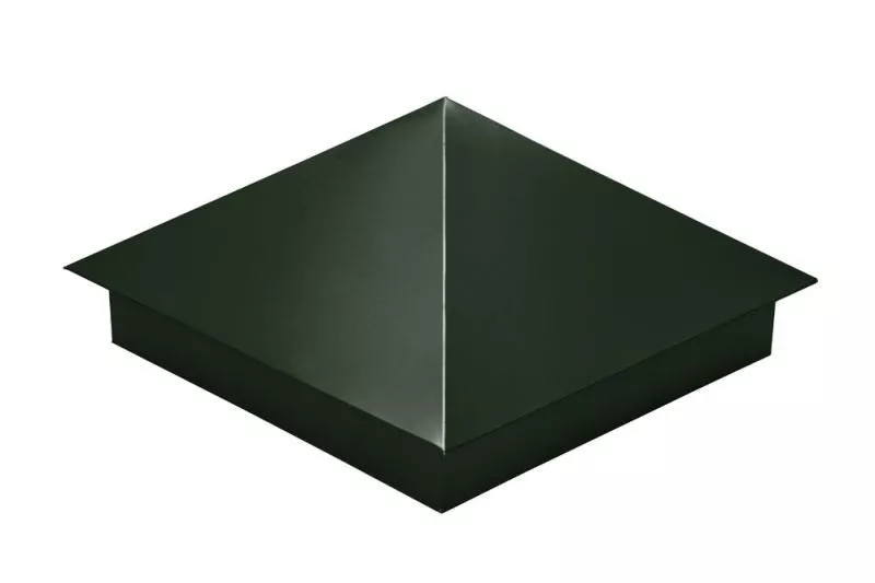 Колпак на столб 390х390мм 0,5 GreenCoat Pural BT с пленкой RR 11 темно-зеленый (RAL 6020 хромовая зелень) купить в екатеринбурге