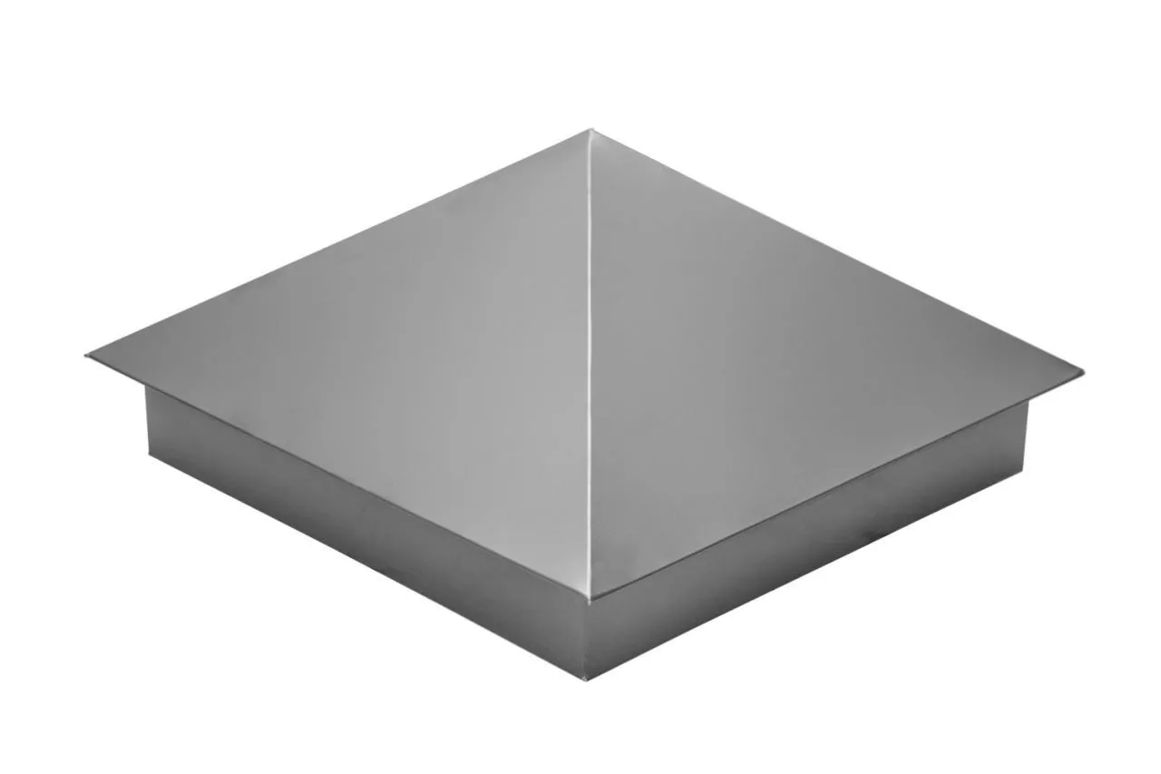 Колпак на столб 390х390мм 0,5 Satin с пленкой RAL 7004 сигнальный серый купить в екатеринбурге