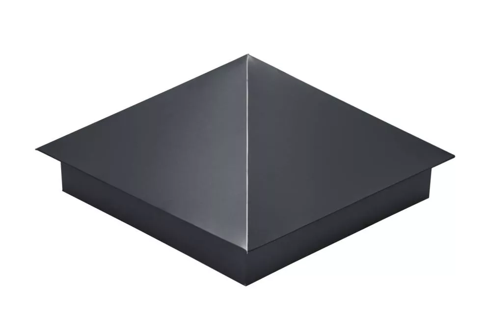Колпак на столб 390х390мм 0,5 Satin с пленкой RAL 7024 мокрый асфальт купить в екатеринбурге