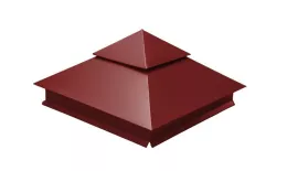 Колпак на столб двойной 390х390мм 0,45 PE с пленкой RAL 3011 коричнево-красный. Цена: 2310 руб. Артикул: 32125