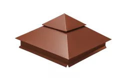 Колпак на столб двойной 390х390мм 0,5 Satin Matt с пленкой RAL 8004 терракота. Цена: 3102 руб. Артикул: 32133
