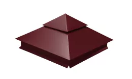 Колпак на столб двойной 390х390мм 0,5 Satin с пленкой RAL 3005 красное вино. Цена: 2507 руб. Артикул: 32134