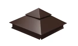 Колпак на столб двойной 390х390мм 0,5 Satin с пленкой RAL 8017 шоколад. Цена: 2507 руб. Артикул: 32138