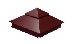Колпак на столб двойной 390х390мм 0,5 Satin с пленкой RAL 3009 оксидно-красный. Цена: 2507 руб. Артикул: 32135
