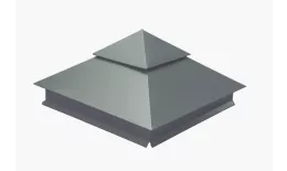 Колпак на столб двойной 390х390мм 0,45 PE с пленкой RAL 7005 мышино-серый. Цена: 2310 руб. Артикул: 32144