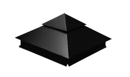 Колпак на столб двойной 390х390мм 0,5 Satin Matt TX с пленкой RAL 9005 черный. Цена: 3102 руб. Артикул: 32149