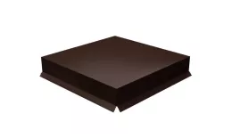 Колпак на столб крышка 390х390мм 0,5 Satin Matt с пленкой RAL 8017 шоколад. Артикул: 32185