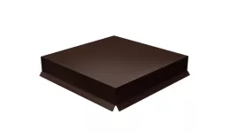 Колпак на столб крышка 390х390мм 0,5 Satin с пленкой RAL 8017 шоколад. Артикул: 32187